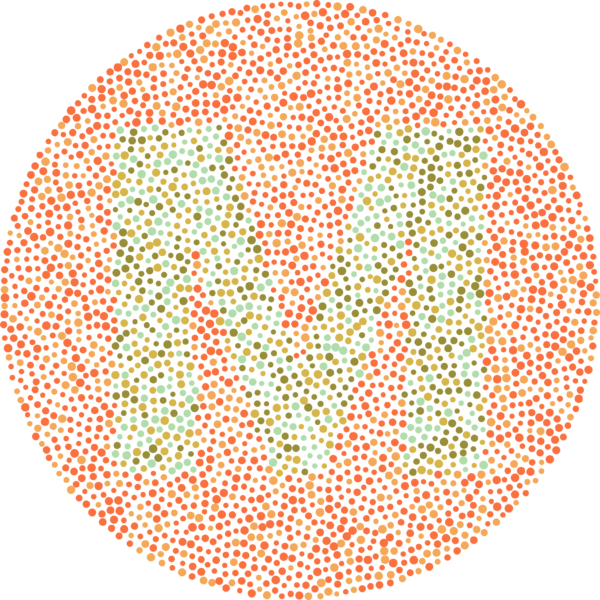 Das Bild zeigt einen Rot-Grün-Test
